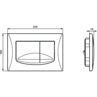 SOLEA PRZYCISK CHROM LOGO IS