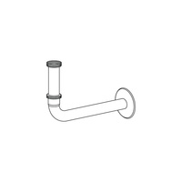 Chromowany łuk przyłączeniowy do stelaża montażowego pod umywalkę z syfonem podtynkowym TECE profil