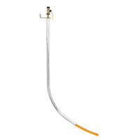 Przyłącze gazu polietylenowe, PE25 x kurek sferyczny DN15, L=700xH=1500, łuk, ze wspornikiem