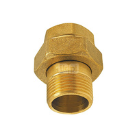 Śrubunek prosty FERRO, mosiądz (żółty), 3/8'' (GW x GZ)