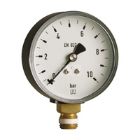 Manometr z rurką Bourdona AFRISO HY 0/6 bar radialne G1/2B fi 80 mm, kl. 2.5%