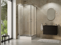 Kabina kwadrat MODERN 90x90x185 szkło TRANSP-BESCO