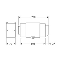 Rura przedłużająca koncentryczna z rewizją 0,25 m do kotłów kondensacyjnych (60/100)