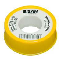 Taśma P.T.F.E. do instalacji gazowych 0,10mm/12mm/12mb (rolka żółta)