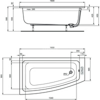 IS I.LIFE Wanna asymetryczna 160x90 LH