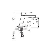 Bateria umywalkowa stojąca FERRO VITTO, czarny