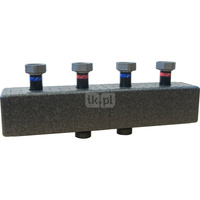 Rozdzielacz do instalacji c.o. AFRISO KSV 125-2 GZ 1 1/2'', 2-obieg. Nakrętka 1 1/2'', max. 70 kW