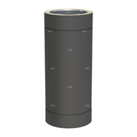 Rura dł. 500mm fi 200mm lakierowana na czarno