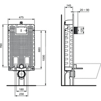PROSYS WC STELAŻ LEKKI 120 CM