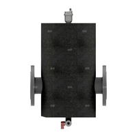 Kołnierzowy separator powietrza SPK+ 250 – DN80 z wyposażeniem dodatkowym, z izolacją, malowany 