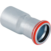 Przedłużka GEBERIT Mapress C-Stahl redukcja, stal (Ocynk galwaniczny/elektrolityczny) (ocynk), 76.1 mm, DN 65 x 66.7 mm x DN 65 (mufa zaprasowywana x końcówka wciskana) z uszczelką