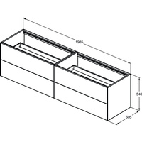 CONCA SZAFKA 200X50X55 4 DR NOWTOP WHMT