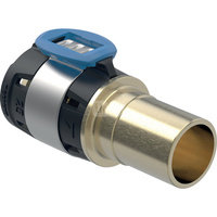Złączka przejściowa  GEBERIT FlowFit / Mapress, brąz bezołowiowy, 16 mm x 12 mm (łącznik zaprasowywany x końcówka wsuwana)