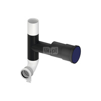 Kolano spustowe z przyłączem do odciągu zapachu DN 70 z uszczelkami O - ring (przyłącze z prawej strony) TECE profil