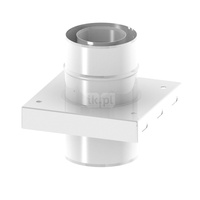 Zakończenie poziome systemu TWIN JEREMIAS 360-TWIN36 stal nierdzewna fi 110/160 mm, dł. 750 mm, kolor wysoki połysk