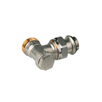 Zawór powrotny VERAFIX-E, kątowy, 1/2", gwint zewnętrzny, ze złączką do grzejnika z uszczelnieniem miękkim