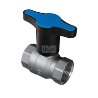 Zawór kulowy HERZ MODUL mosiądz niklowany, PN25 DN 32 GW, uchwyt: motylek