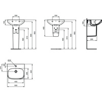 IS I.LIFE A Umywalka 50 WHITE BXD