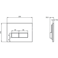 ECO SYSTEMS Przycisk spłukujący, chrom