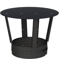 Daszek przeciwdeszczowy fi 080mmlakierowany na czarno lakierowany na czarno