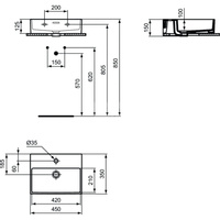 EXTRA UMYWALKA 45X35 OF 1TH GRND WHT