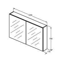 M+L SZAFKA Z LUST. NIS. 120X70 MATT AL