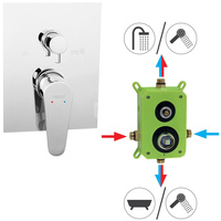 Bateria podtynkowa FERRO ALGEO BOX 2-funkcyjna, kolor chrom