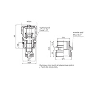 757 G1/2 N Wkładka zaworowa odcinająco-regulacyjna do belki rozdzielacza (niebieskie pokrętło)