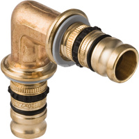 Kolano 90' GEBERIT Mepla, mosiądz, 20 mm (końcówka wciskowa x końcówka wciskowa)