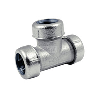 Złączka zaciskowa na bosy koniec rury stalowej oraz niebieskiej (PE) z gwintem zewnętrznym Trójnik, Rozmiar: 1"