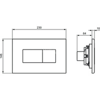 SOLEA PRZYCISK CHROM LOGO IS