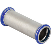 Mufa GEBERIT Mapress Edelstahl FKM przesuwna, stal nierdzewna, 108 mm, DN 100 x 108 mm x DN 100 (mufa zaprasowywana x mufa zaprasowywana), (głębokość: 75 mm) z uszczelką