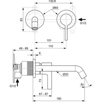 JOY BATERIA UMYWALKOWA B-IN 18O KIT2 MGN GREY