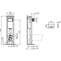 ECO STELAŻ PODTYNKOWY BEZ PRZYCISKU