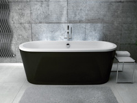 Wanna VICTORIA 160 biało/czarna wolnostojąca-BESCO