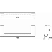 CONNECT UCHWYT BOCZNY ŚCIENNY 35CM