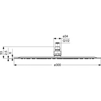 IRAIN LUXE DESZCZOWNICA OKRĄGŁA 300MM