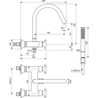 JOY NEO Bateria wannowo-natryskowa DC CROSS ACC CHR