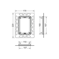 TECEfilo - ramka montażowa do pisuaru do montażu zlicowanego, chrom połysk