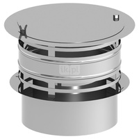 Nasada kominowa z osłoną przeciwwietrzną otwierana JEREMIAS 205-DWETN92HS fi 100 mm