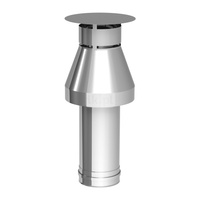 Zakończenie / terminal poziomy JEREMIAS TWG272 stal nierdzewna fi 100/150 mm