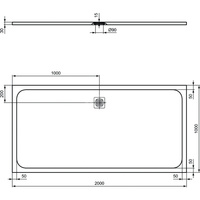 ULTRAFLAT S Brodzik 200x100 PURE WH RECT