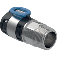 Złączka przejściowa GEBERIT FlowFit, stal crnimo 1.4401, 1/2'' x 20 mm (GZ x łącznik zaprasowywany)