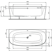 DEA WANNA WOLN. 180X80 WHITE WSTF