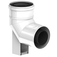 Kolano z podporą ekonomic z uszczelką 60/100