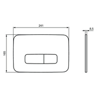 OLEAS PRZYCISK SPŁUKUJĄCY M3 CHROM MAT
