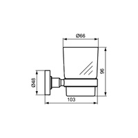 IOM UCHWYT NA KUBEK FROSTED&HLDR SBLK