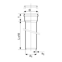 Rura kanalizacyjna zewnętrzna pvc-u MAGNAPLAST KGEL 160 x 500 x 4.7 z kielichem lita pomarańczowa, klasa C - SN 8