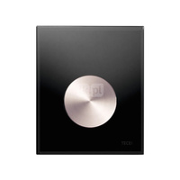 Przycisk spłukujący do stelaża do pisuaru (Mechaniczny) TECE loop szkło, kolor czarny / stal nierdzewna szczotkowana "anti-fingerprint"