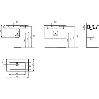STRADA II UMYWALK 80 CM B/O